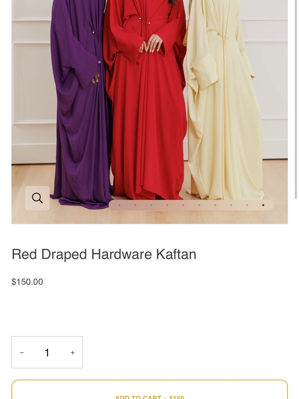 Summer Evenings Red Draped Hardware Kaftan in Red
